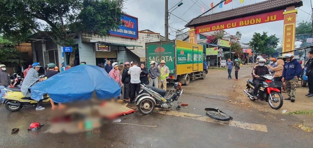 Hiện trường vụ tai nạn.