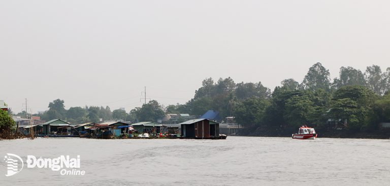 Mực nước hạ lưu sông Đồng Nai thuộc khu vực TP.Biên Hòa đang dâng lên