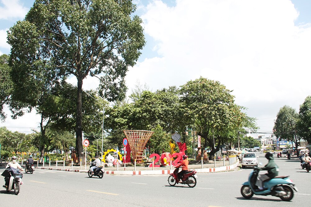 Công viên 30-4 giáp tuyến quốc lộ 1 - đường Nguyễn Ái Quốc, TP.Biên Hòa, thuộc vùng Hố Nai. Ảnh: Vĩnh Huy