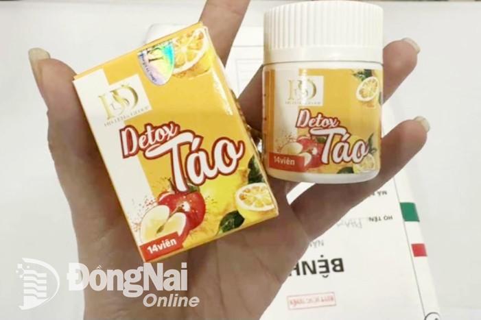 Bao bì sản phẩm Detox Táo. Ảnh: Cục An toàn thực phẩm