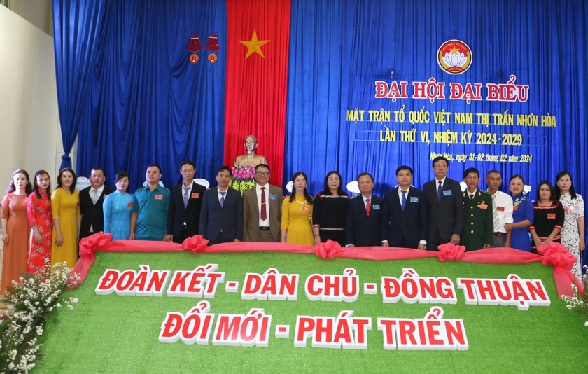 Đại hội đại biểu MTTQ Việt Nam thị trấn Nhơn Hòa lần thứ VI (nhiệm kỳ 2024-2029) đã diễn ra thành công tốt đẹp. Ảnh: Q.T