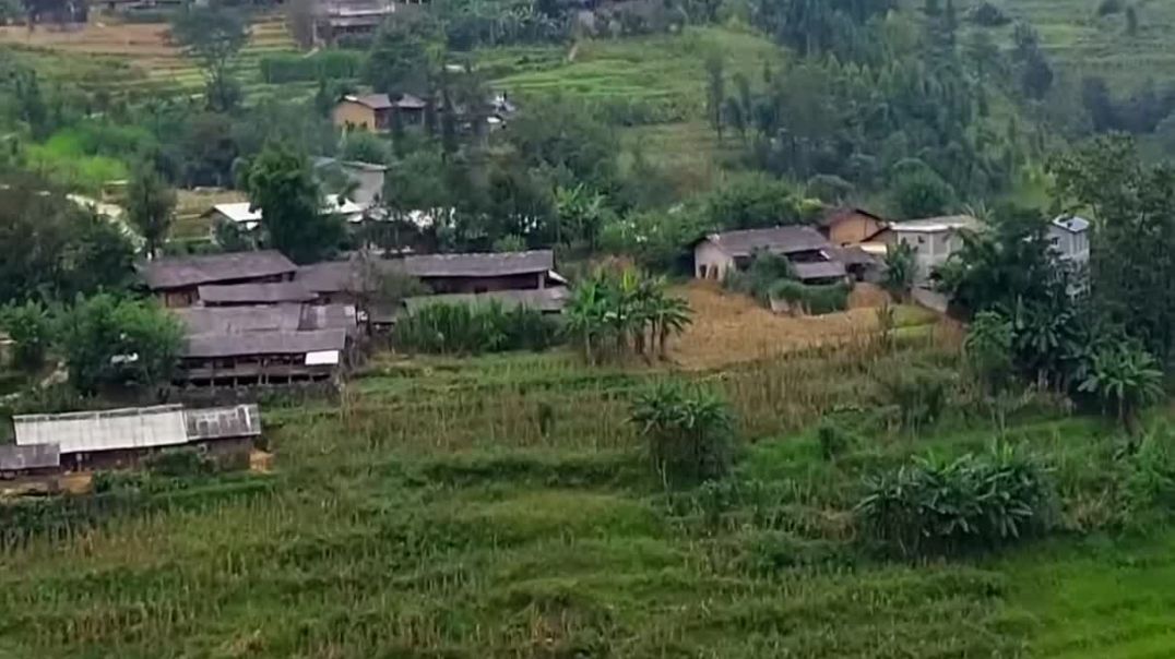 ⁣Cảnh yên bình nơi làng quê Hà Giang