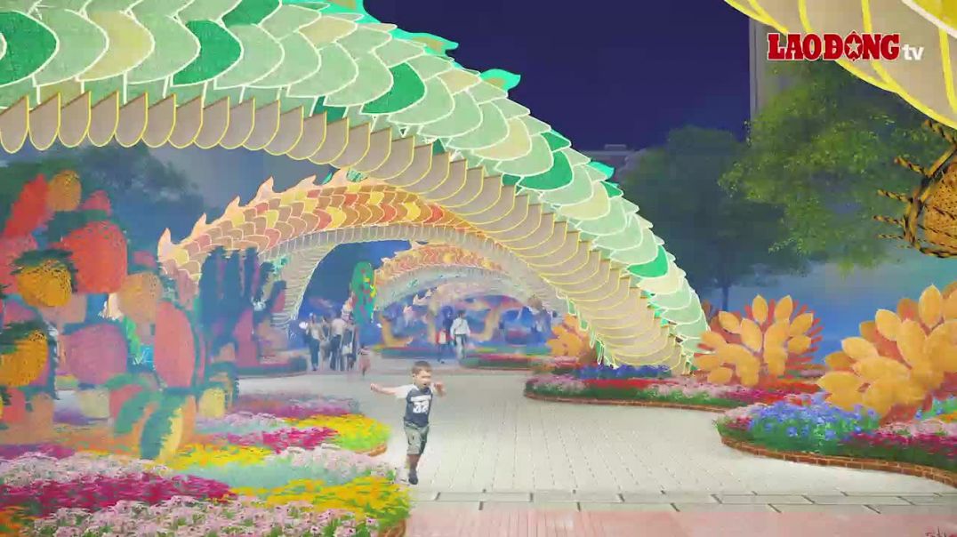 ⁣Lộ diện hình ảnh đường hoa Nguyễn Huệ Tết Giáp Thìn 2024