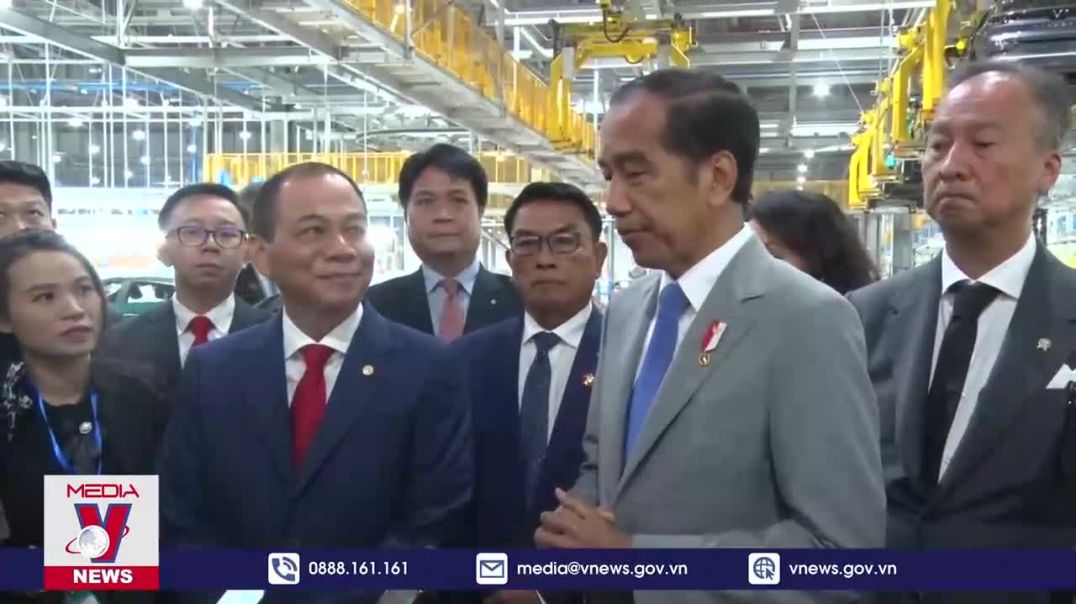 ⁣Tổng thống Indonesia thăm nhà máy VinFast Hải Phòng