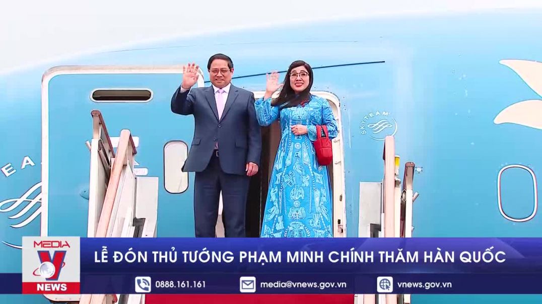 ⁣Lễ đón Thủ tướng Phạm Minh Chính thăm Hàn Quốc