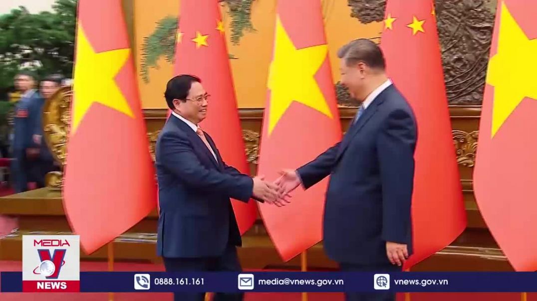 ⁣Thủ tướng Phạm Minh Chính hội kiến Tổng Bí thư, Chủ tịch nước Tập Cận Bình