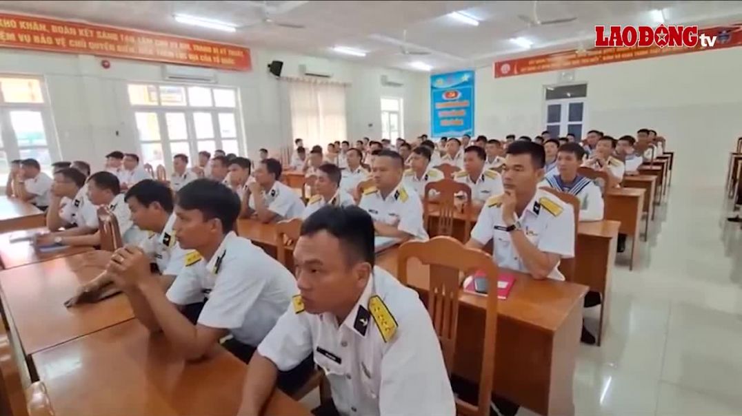 ⁣Quân, dân Trường Sa tiếc thương, theo dõi trực tiếp lễ Quốc tang Tổng Bí thư Nguyễn Phú Trọng