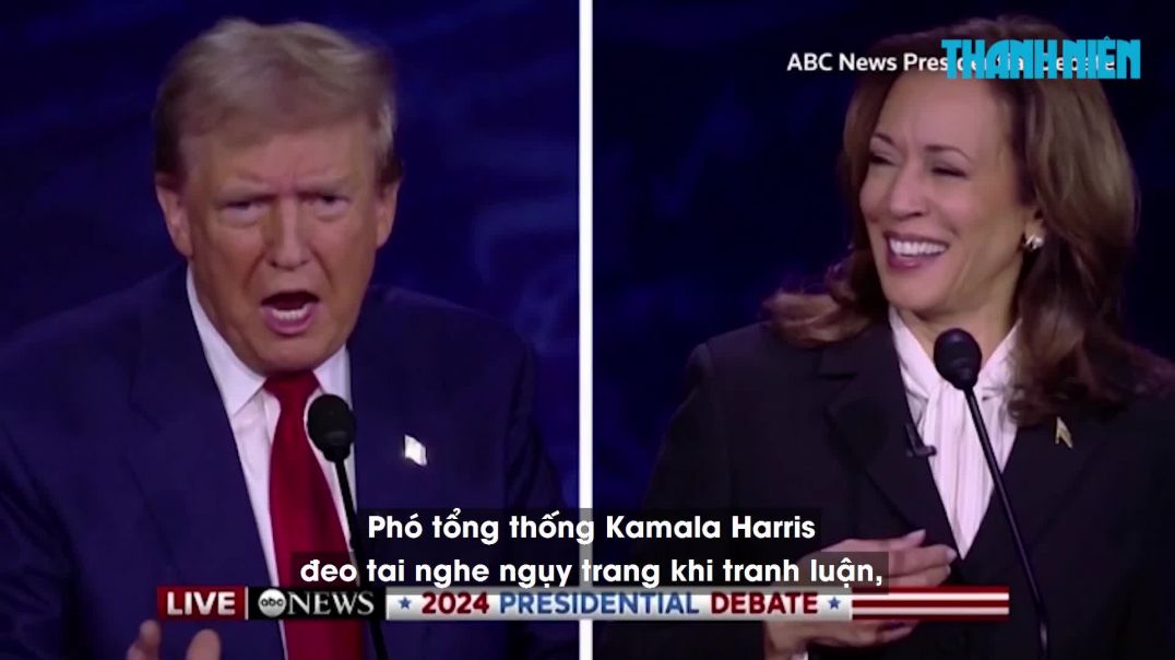 ⁣Thực hư tin đồn bà Harris được 'nhắc bài' khi tranh luận với ông Trump?