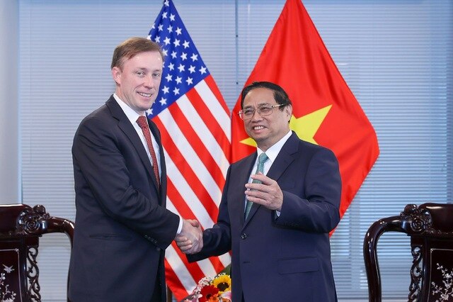 Thủ tướng Phạm Minh Chính gặp cố vấn an ninh quốc gia Mỹ Jake Sullivan   - Ảnh 1.
