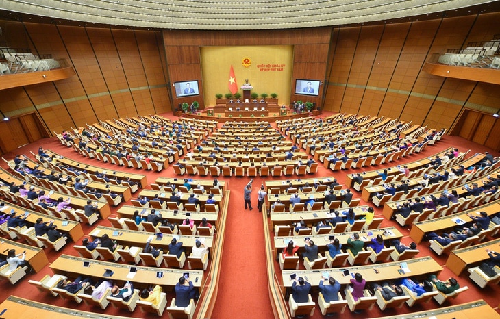 Quang cảnh một phiên họp của Quốc hội tại kỳ họp thứ 5 - Ảnh: GIA HÂN