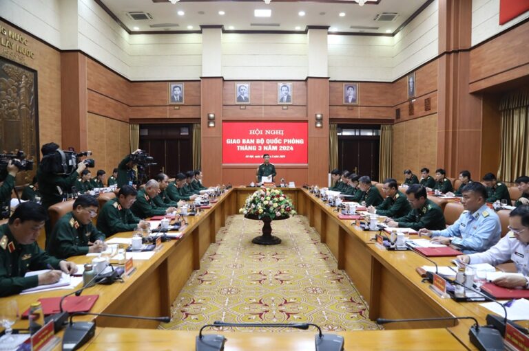 Đại tướng Phan Văn Giang chủ trì hội nghị giao ban Bộ Quốc phòng tháng 3 năm 2024
